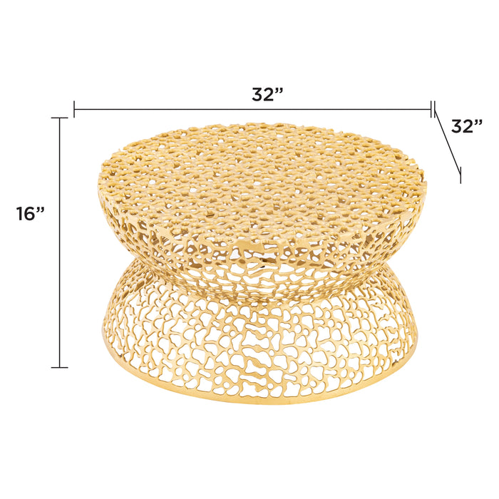 T3704-35 COFFEE TABLE GOLD