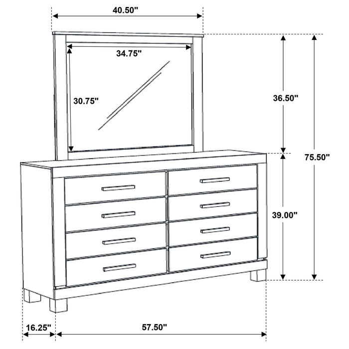 Woodmont Dresser with Mirror