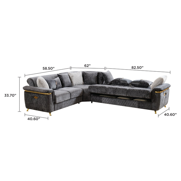 Argo Sectional Gray