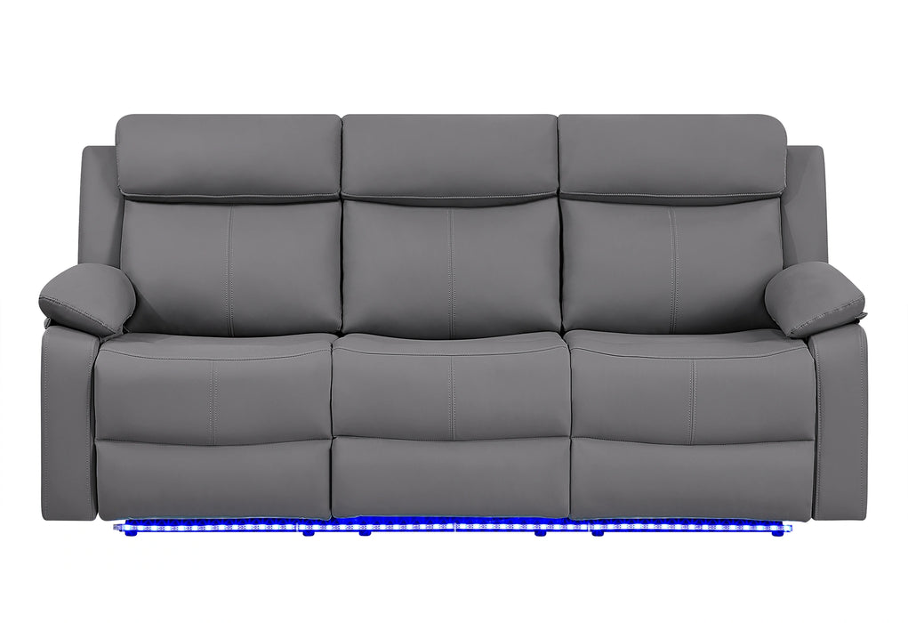 U6026 Pu 72A Reclining Sofa with LED
