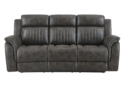 U8517 Grey Reclining Sofa/Console Reclining Loveseat