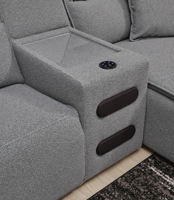 Modmax II Power Reclining Sectional with Chaise and Audio Consoles