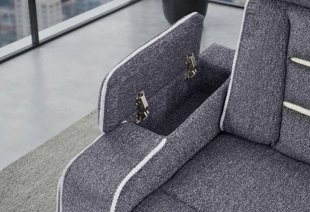U1895 Grey P2 Reclining Sofa/Console Reclining Loveseat/Recliner