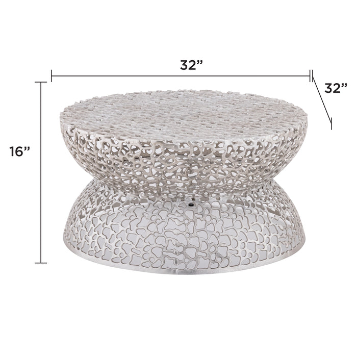 T3704-35 COFFEE TABLE SILVER