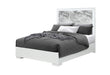Naomi Silver Marble Bed with LED