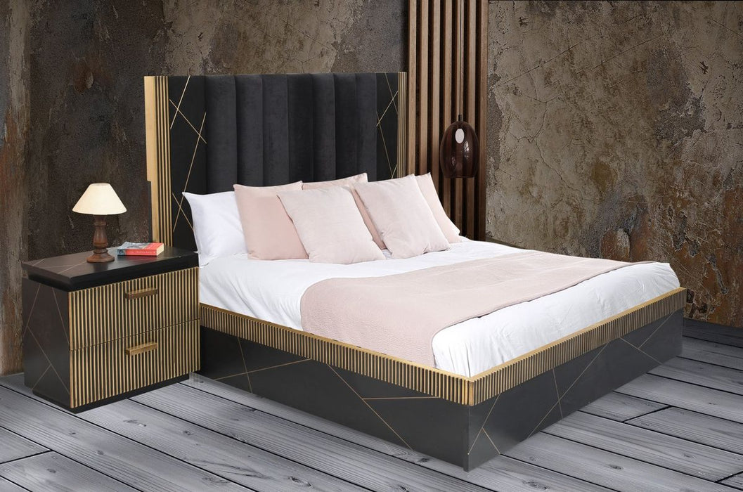 Galaxy Home Allure Queen Bed in Black