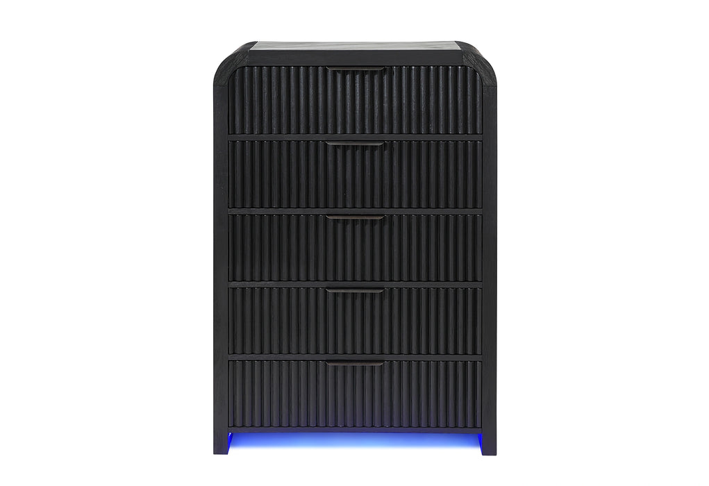 Beckett Wht/Blk Chest W/ LED