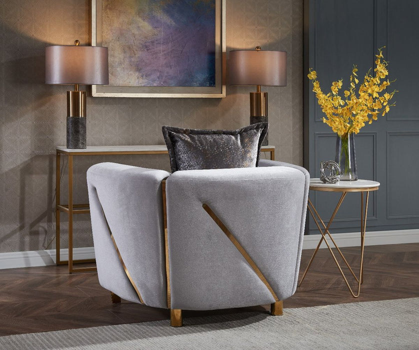 Galaxy Home Chanelle Chair in Gray