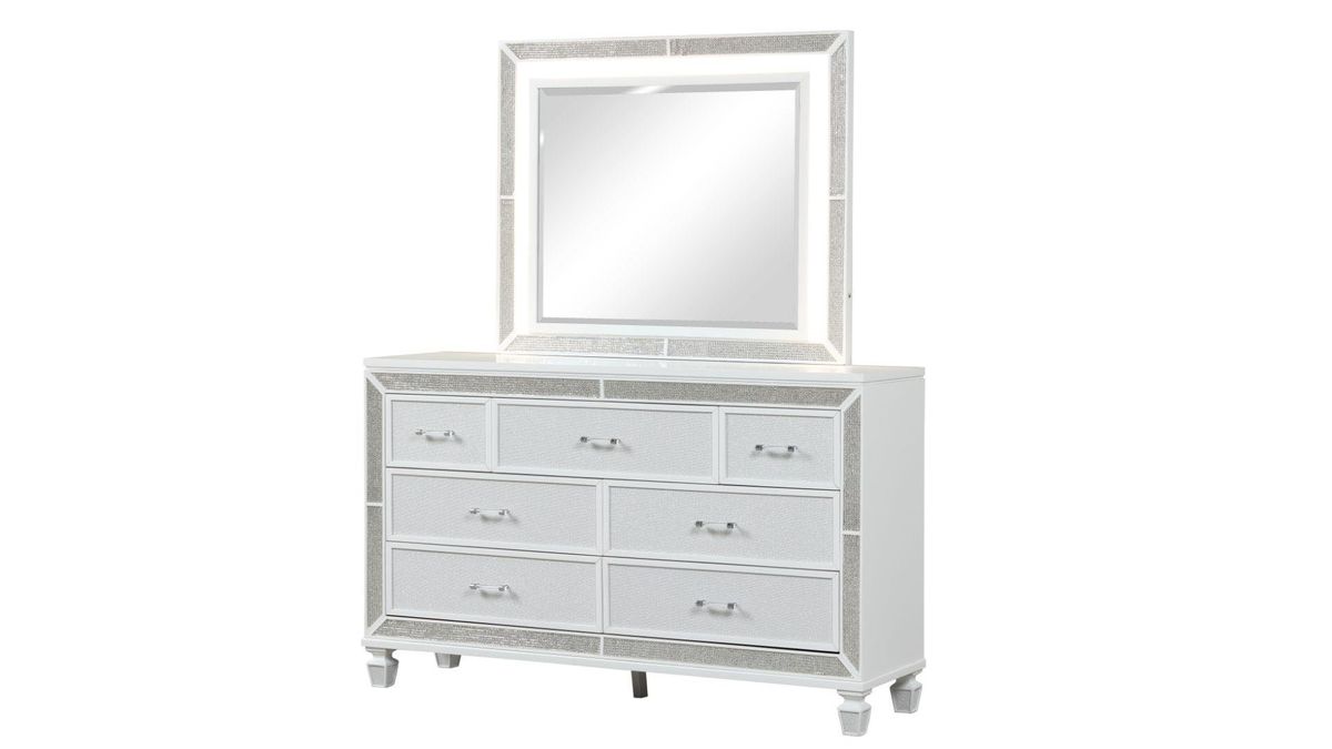 Galaxy Home Crystal Mirror in Black