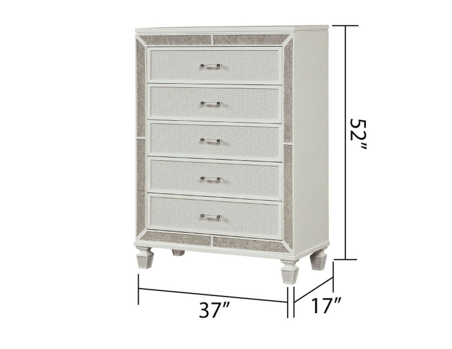 Galaxy Home Crystal Chest in White