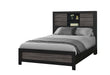 Lisbon Grey/Black Bookcase Bed