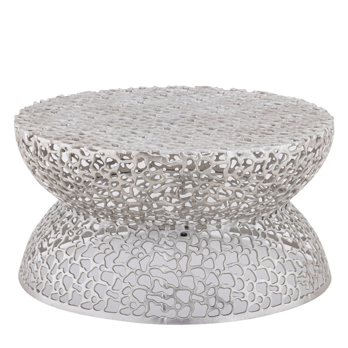 T3704-35 COFFEE TABLE SILVER