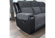 U5914 Grey/Black Console Reclining Loveseat