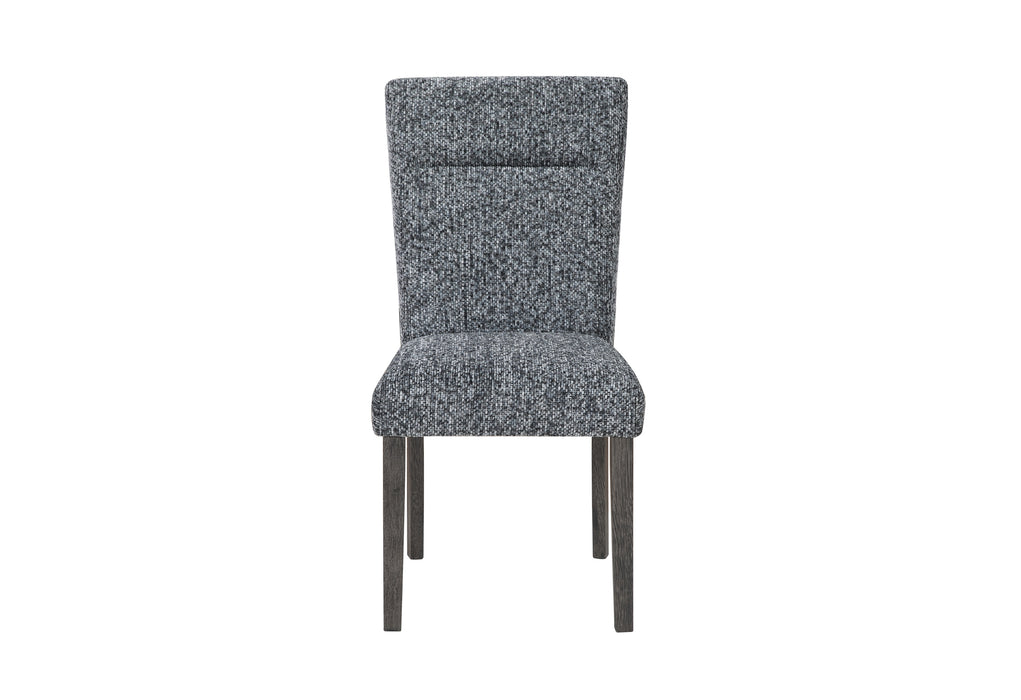 D86 GREY DINING CHAIR WITH BROWN LEGS