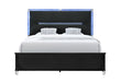 Lando Black Bed with Continuous LED