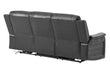U8879 Blanche Charcoal Pwr Rec Sofa W/LED & Global Surround System