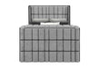 Isabella Grey Bed with LED, TV Lift, Speaker and Fireplace