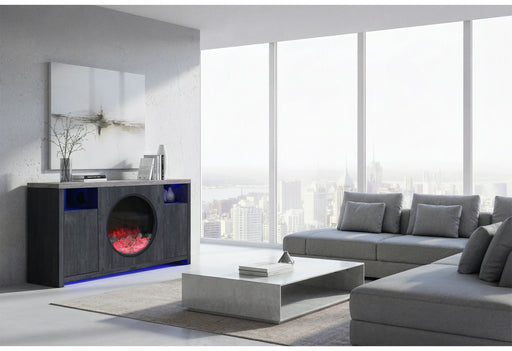 Nyla Grey 60" Entertainment Unit with Speakers and LED