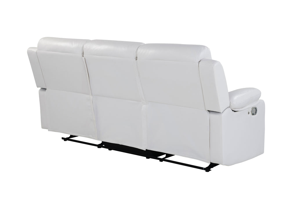 U6026 BLANCHE WHITE RECLINING SOFA WITH LED