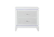 Alina White Nightstand with Cooler, LED, Speaker and USB