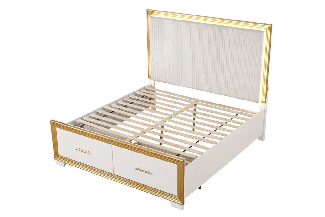 Galaxy Home Obsession Queen Bed in White