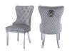 Galaxy Home Simba Stainless Steel Legs Dining Chair (Set of 2) in Silver image