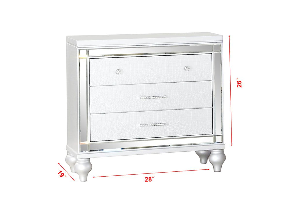 Galaxy Home Sterling Nightstand White