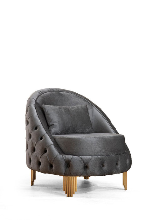 Galaxy Home Vanessa Chair in Gray