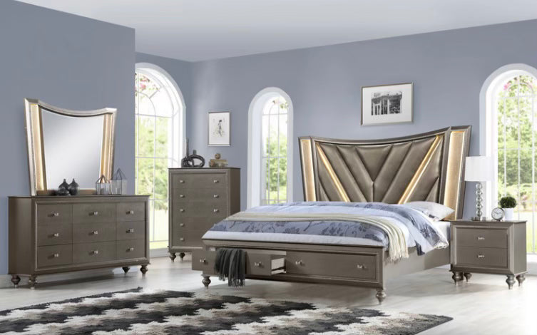B215 Champagne Bedroom Set