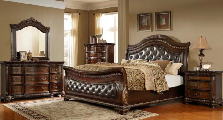 B720 Marble-top Bedroom Set