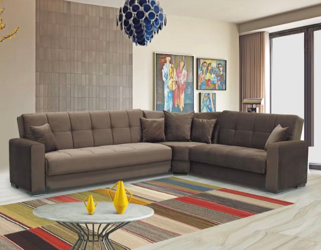 FD510 Piece Sectional Sleeper - Grey